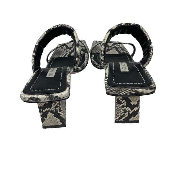 Neil J. Rodgers Chriselle Square Toe Python Wedge Sandals - Picture 5 of 5